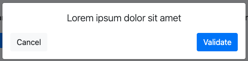 Confirm dialog