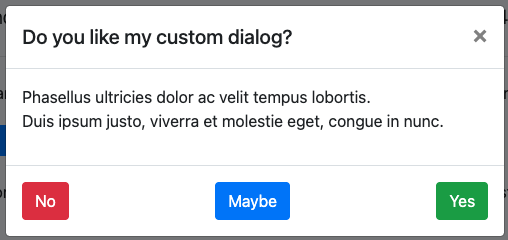 Custom dialog with three buttons